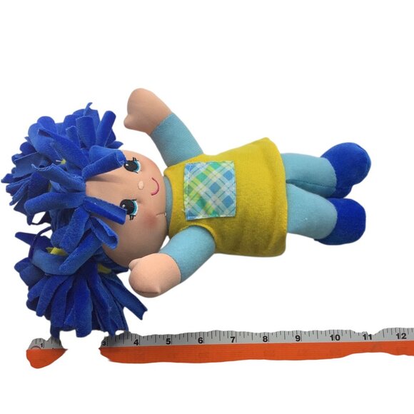 Noodle Do Kids Plush Doll 12" Blue Hair Yellow Dress Soft Toy Well Made Toy 2006 - Picture 5 of 5